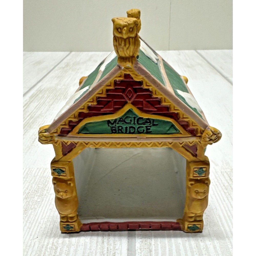 Cheryl Ann Magical Bridge Christmas Village Ceramic Covered Bridge 4.5x4x3"